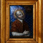 Saint Ignace de Loyola, émail sur cuivre, xviie siècle, coll. part. ©MEP