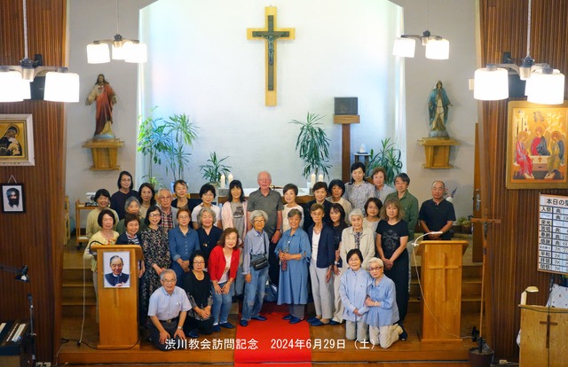 Messe souvenir de Mgr Mori à Shibukawa , paroisse p. Olivier Chegaray