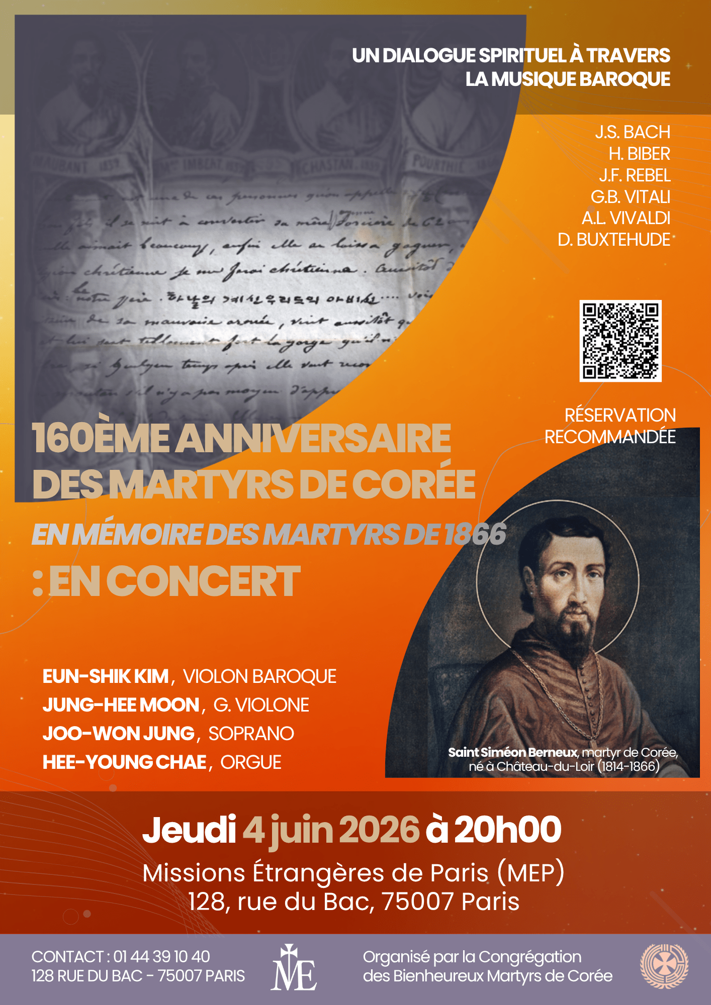 concert martyrs de Corée