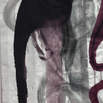 Sans titre 1 , 2026, encre sur papier, collage, 200 x 100 cm Sans titre 2, 2026, encre sur papier, 21 x 29,7 cm. © Luca Chen